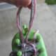 After a few rows untie the slip knot...