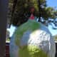 Let dry overnight (I hung mine outside) Finished for now! You can paper over the hole at the top of the balloon with some more paper mache and tissue =- then add your hook and hang with fishing line or twine from your ceiling-or display on a stand