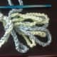Continue alternating colours down the chain.