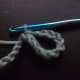 Slip stitch a loop at the end of chain.