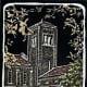 Untitled Linocut Hand Colored (St. Matthew Lutheran Church in Houston, Texas) by Peggy Woods