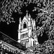 Linocut of St. Patrick Church in Galveston, Texas created by Peggy Woods