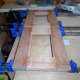 Assembling the styles and rails, and clamping in place until the glue is dry