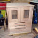 Lid tested fitted before fixing in place with piano hinge