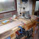 The router jig making the grooves for the dividers