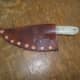 Finished sheath with the custom knife inside.