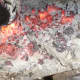 Hot coals ready to start the annealing process.
