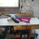 Plywood made smooth with belt sander.