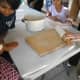 Rolling the salt clay dough