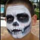 Skeleton makeup using just black and white