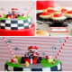 The cake and cupcakes.
