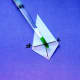 At this newest fold make another 1/4 inch fold where the witches are pointing.