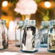 Mason jar photo display