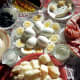 Easter morning breakfast from our basket and shared with family I hadn't seen in far too long. Special memories!