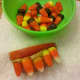 Arrange candy corn to look like teeth.
