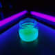 Glowing Jello made with tonic water.