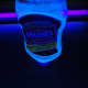 Ketchup looks yellow under the black light.