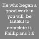 Add something to this verse such as, &quot;Your birth was the beginning of His good work in you and He is continuing that good work as you continue having birthdays.&quot;