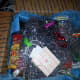 Finally, I add the glitter, bows, and confetti that make it into a "Party in a Box."