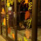 The doors adorned with leaf and swirlies