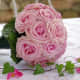 Wedding bouquet with pink flowers.