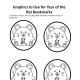 Graphic template for Year of the Rat bookmarks. To print a pdf, click on the orange link above in this article.