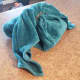 Floppy-eared blanket bunny. You can also hot glue googly eyes and poms poms for a nose and tail if you'd like.