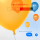 You can also add effects in the message background, such as balloons.