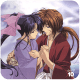 Kenshin and Kaoru holding hands