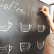 My husband loves to draw coffee recipes on the chalkboard to celebrate the month.