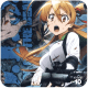 Rei holding an assault rifle.