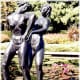 Numerous sculptures in the Missouri Botanical Garden