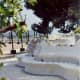 Portion of the curvaceous benches in Güell Park