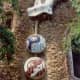 Güell Park in Barcelona decorated with bits of broken china and glass