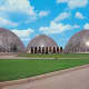 Postcard photo of Mitchell Park Domes in Milwaukee