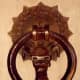 Hand forged door knocker at Timberline Lodge