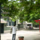 Shady square behind A-Ma Temple.