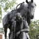Statue on the grounds of the Woolaroc Museum
