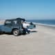 Driving on the beach near Oregon Inlet,  Cape Hatteras National Seashore, NC Outer Banks
