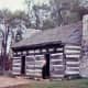 Log cabin house on the grounds of the Hermitage