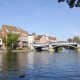 Windsor Bridge connects Windsor and Eton across the River Thames and can now be used only by pedestrians and cyclists
