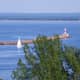 Another view of the breakwater light at Marquette, Michigan