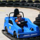Our six year old son was in heaven careening around corners in the kiddie go-carts.