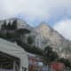 Looking up from the harbour toward Capri and the road up to Anacapri beyond