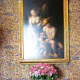 At Catherine de Medici's bedside hangs a masterpiece by Correggio, 16th century Italian Renaissance painter.