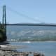 A closer view of Lions Gate Bridge