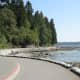 The seawall path continues