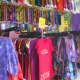 Clothing shops in Little India are very colourful. 