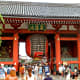 Kaminarimon Gate or &quot;Thunder Gate&quot; with its giant paper lantern