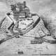 Artist's rendition of possible outline of the Castle of Maniago